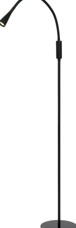Moderne Vloerlampen|Vloerlampen-Lucide Zozy Vloerlamp Zwart