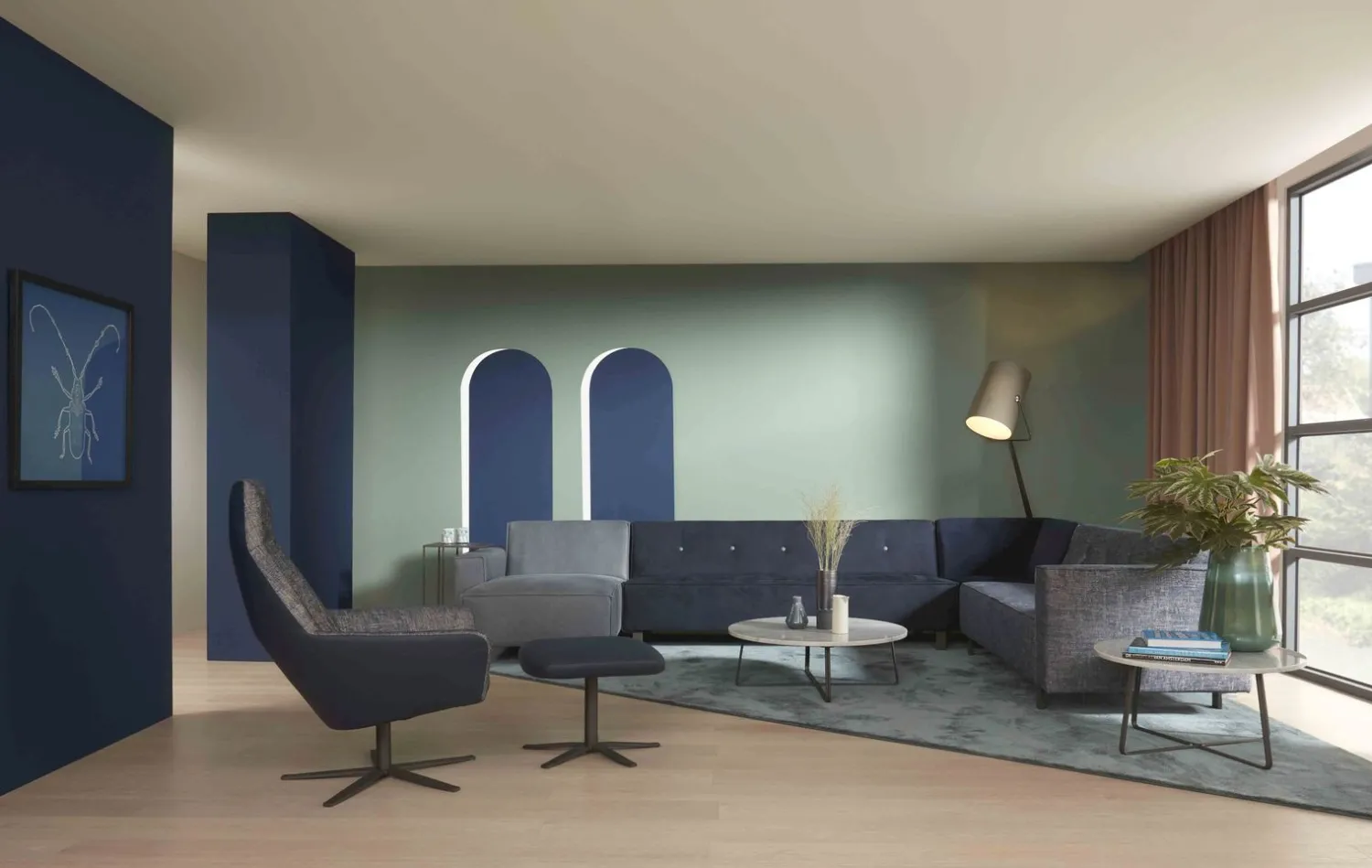Oorfauteuils|Draaifauteuils-Bert Plantagie Zyba Fauteuil Grijs